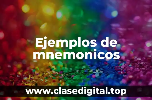 Ejemplos de mnemonicos