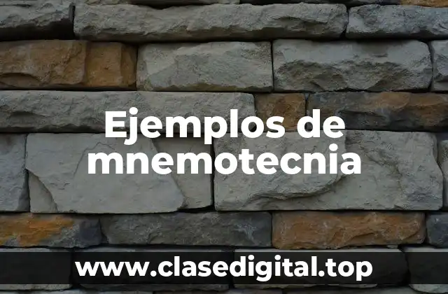 Ejemplos de mnemotecnia