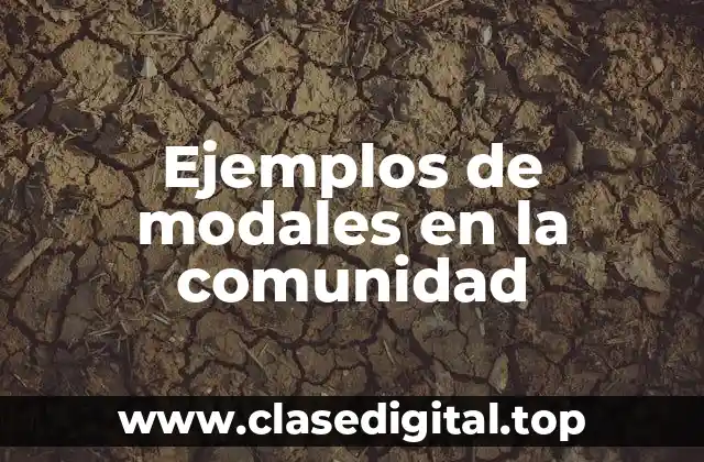 Ejemplos de modales en la comunidad