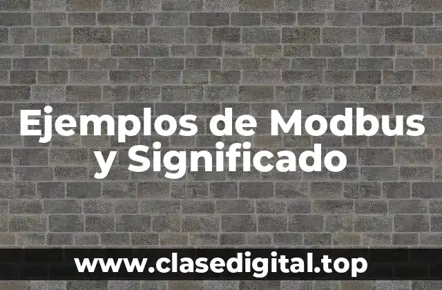 Ejemplos de Modbus
