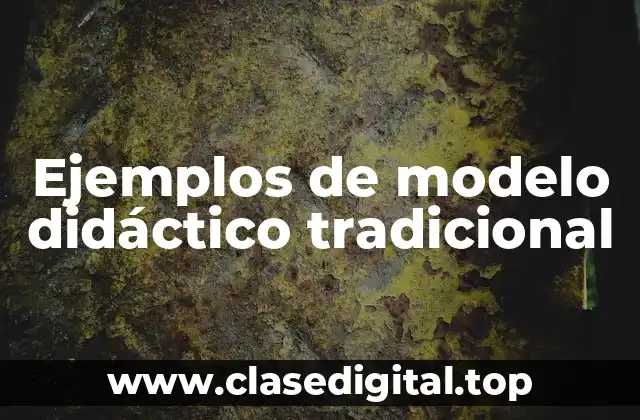 Ejemplos de modelo didáctico tradicional