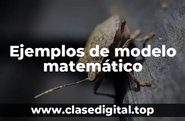 Ejemplos de modelos matemáticos