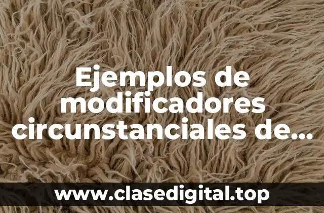 Ejemplos de modificadores circunstanciales de modo