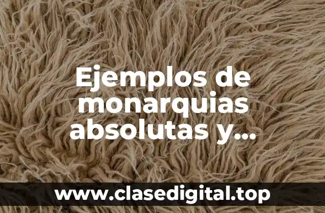 Ejemplos de monarquias absolutas
