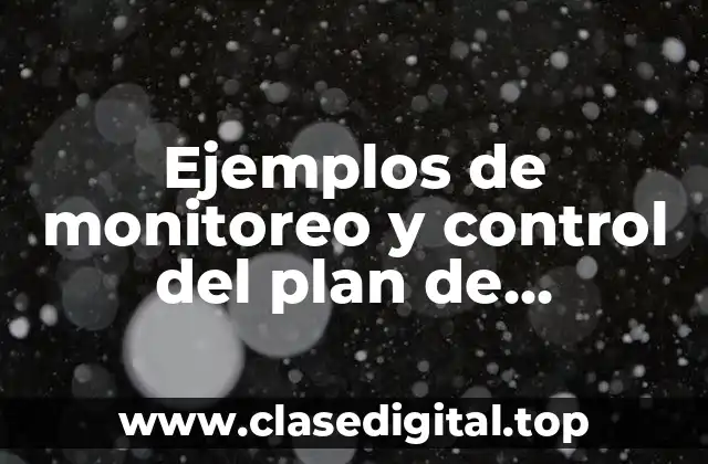 Ejemplos de monitoreo y control del plan de marketing