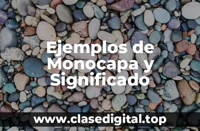 Ejemplos de Monocapa y Significado