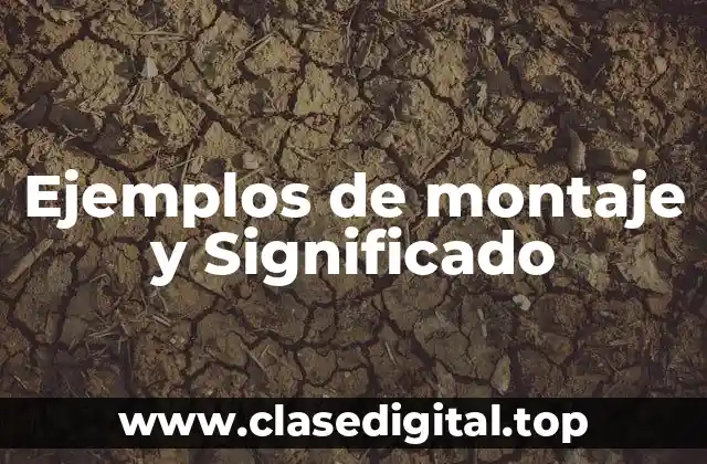 Ejemplos de montaje y Significado