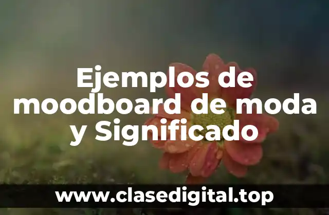 Ejemplos de moodboard de moda y Significado