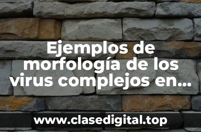 Ejemplos de morfología de los virus complejos en cavidad oral