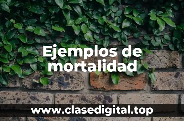 Ejemplos de mortalidad