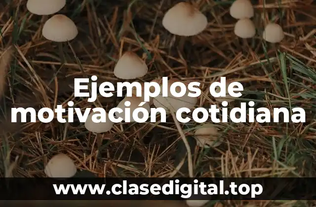 Ejemplos de motivación cotidiana