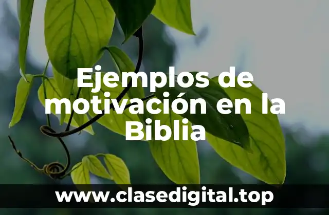 Ejemplos de motivación en la Biblia