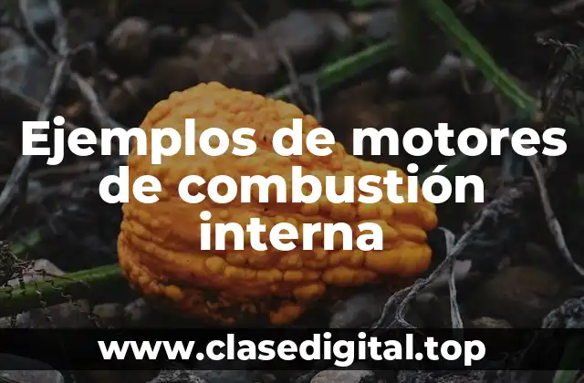 Ejemplos de motores de combustión interna