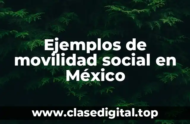 Ejemplos de movilidad social en México
