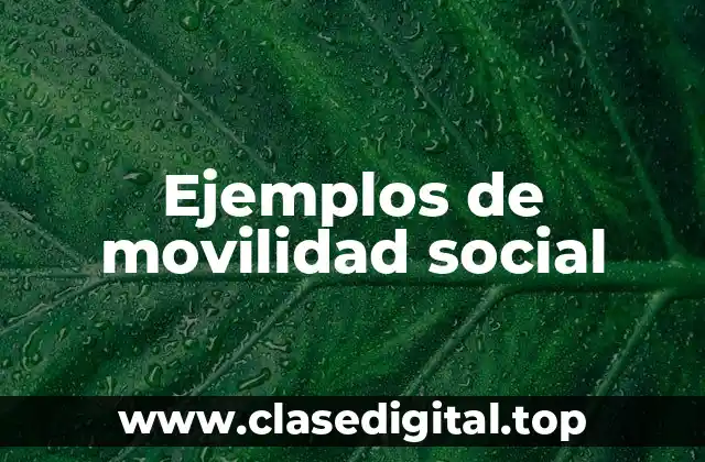 Ejemplos de movilidad social