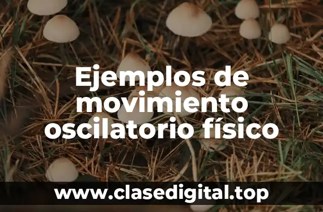 Ejemplos de movimiento oscilatorio físico