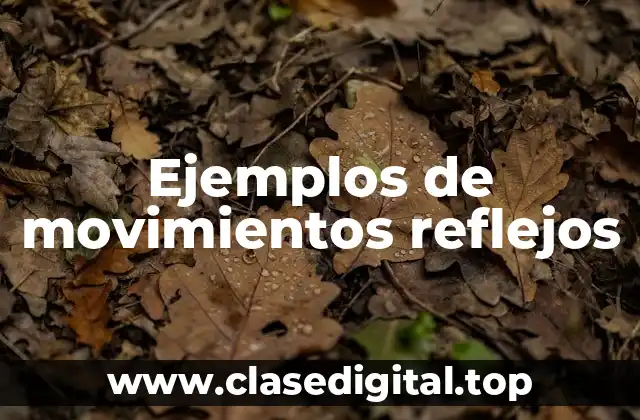 Ejemplos de movimientos reflejos