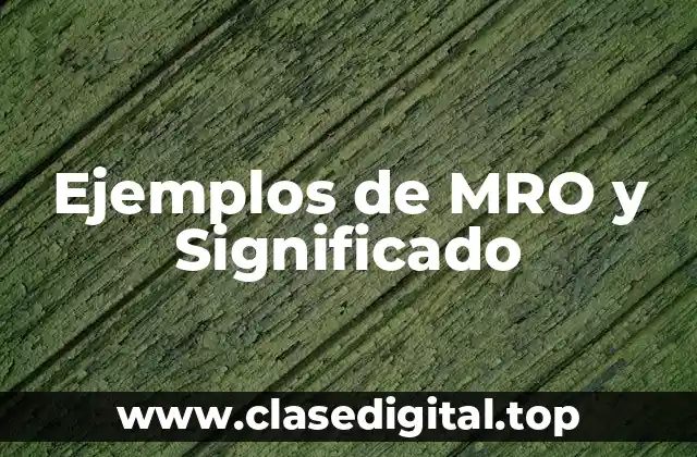 Ejemplos de MRO