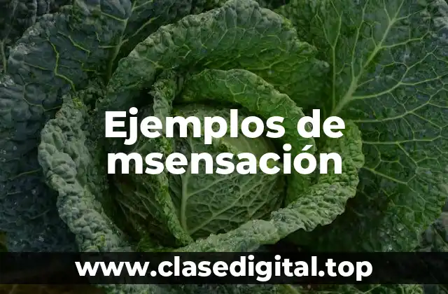 Ejemplos de msensación