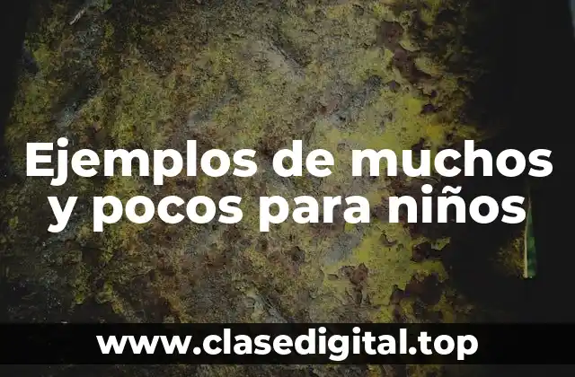 Ejemplos de muchos y pocos para niños