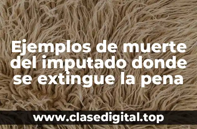Ejemplos de muerte del imputado donde se extingue la pena