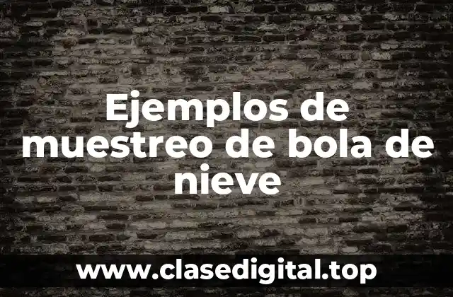 Ejemplos de muestreo de bola de nieve