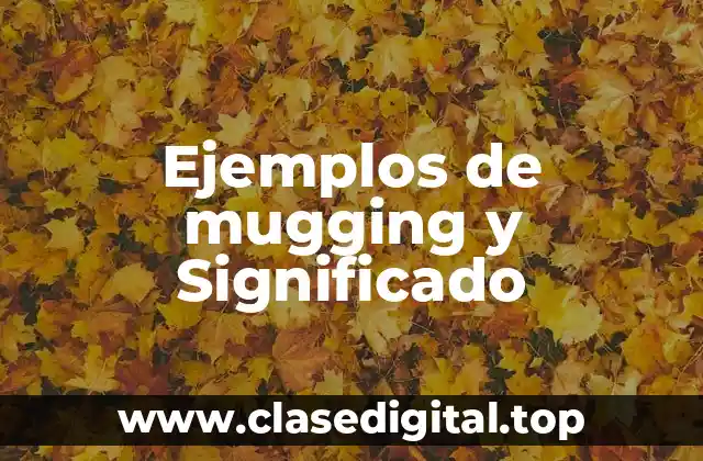 Ejemplos de mugging y Significado