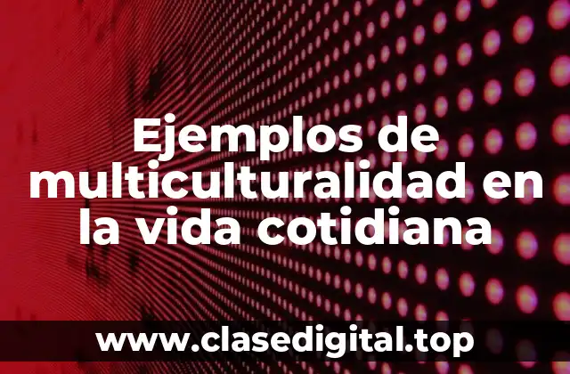 Ejemplos de multiculturalidad en la vida cotidiana