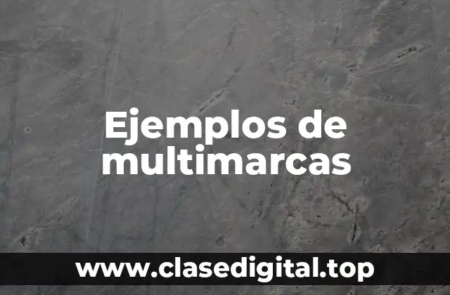 Ejemplos de multimarcas