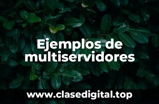 Ejemplos de multiservidores