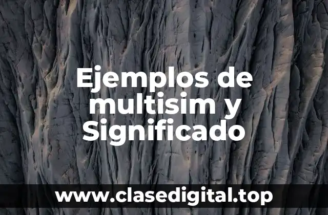 Ejemplos de multisim