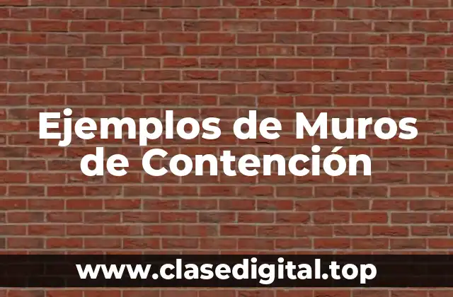Ejemplos de Muros de Contención