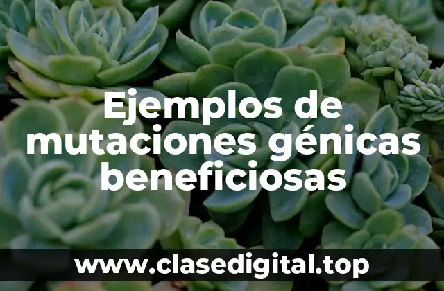 Ejemplos de mutaciones génicas beneficiosas
