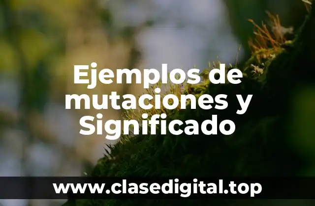 Ejemplos de mutaciones