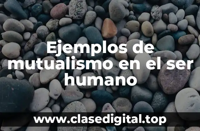 Ejemplos de mutualismo en el ser humano