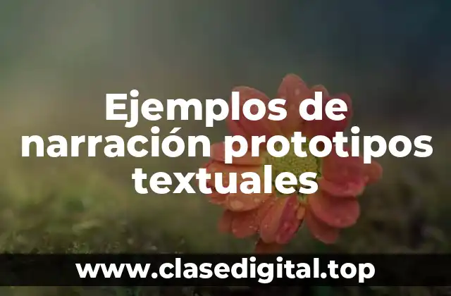Ejemplos de narración prototipos textuales