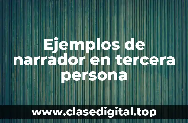 Ejemplos de narrador en tercera persona