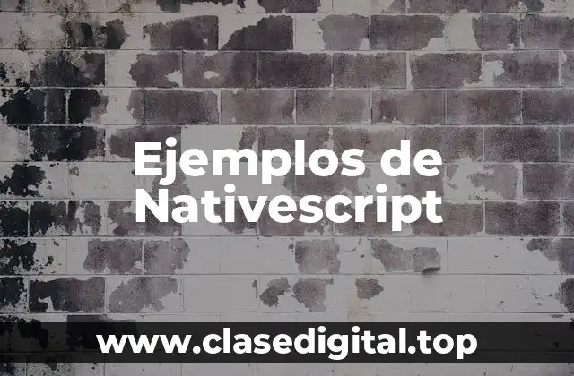 Ejemplos de Nativescript