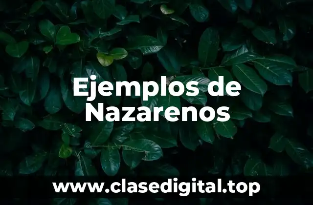 Ejemplos de Nazarenos