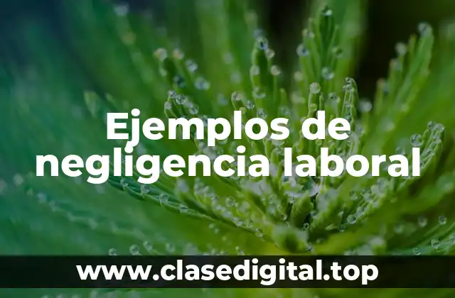 Ejemplos de negligencia laboral