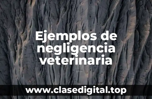 Ejemplos de negligencia veterinaria