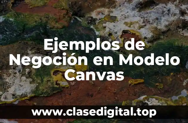 Ejemplos de Negoción en Modelo Canvas