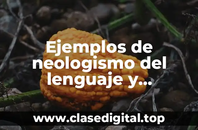 Ejemplos de neologismo del lenguaje y Significado