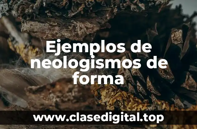 Ejemplos de neologismos de forma