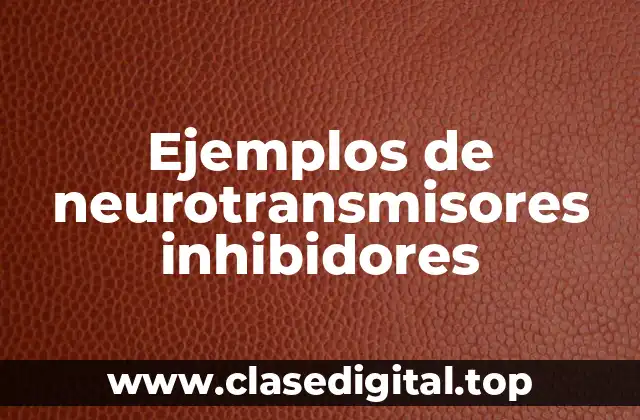 Ejemplos de neurotransmisores inhibidores