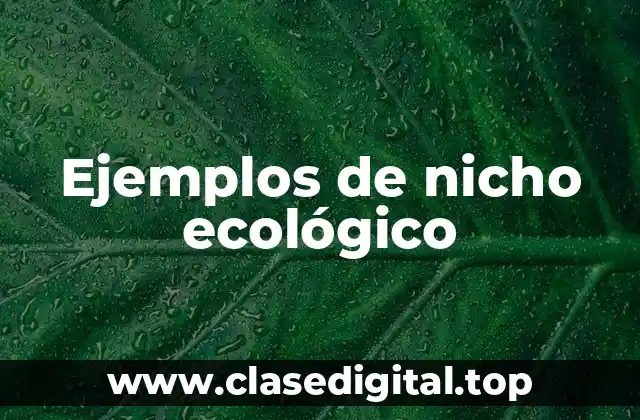 Ejemplos de nicho ecológico