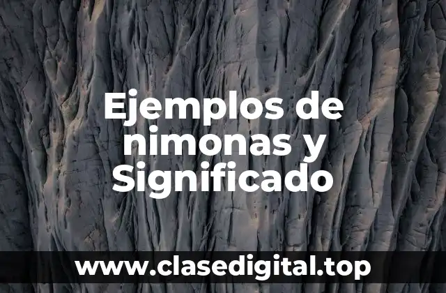 Ejemplos de nimonas