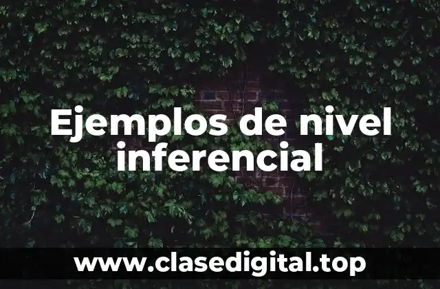 Ejemplos de nivel inferencial