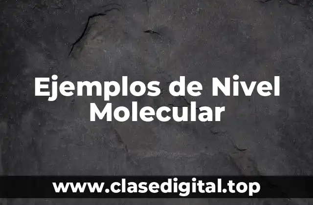 Ejemplos de Nivel Molecular