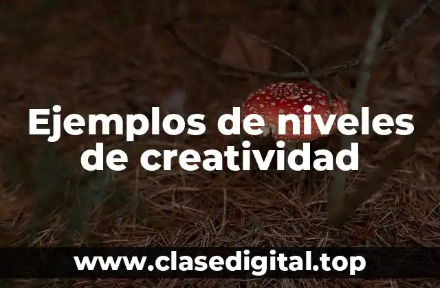 Ejemplos de niveles de creatividad